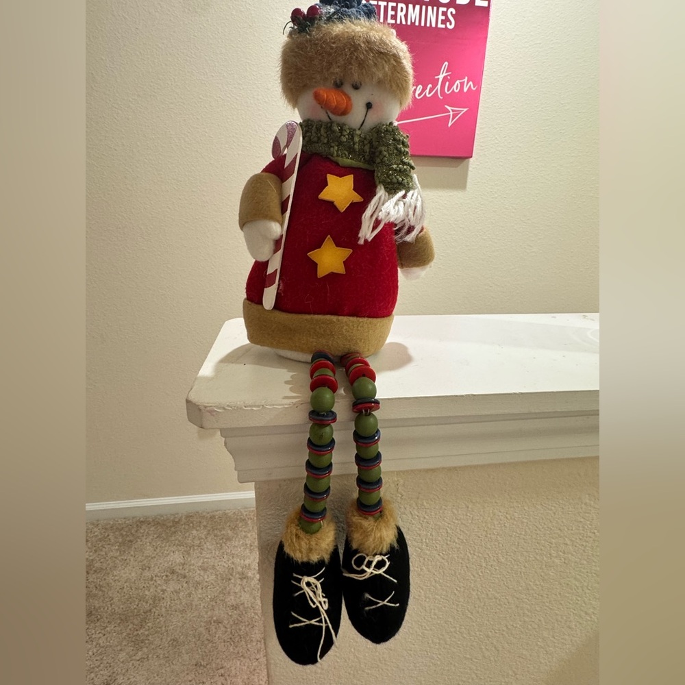 Festive Snowman Holiday Decor with Red and Green Accents!